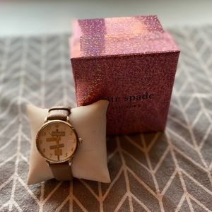 kate spade places to go leather watch